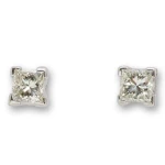 Diamant Prinzessschliff Herren Ohrring (Einzelpreis)