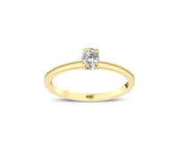 L’oval 0,52 Karat Ovaler Solitär Diamantring mit internationalem Zertifikat
