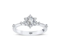 0,52 Karat Lotus-Diamantring