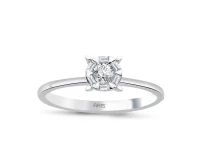0,19 Karat Baguette Diamant Solitärring
