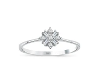 Diamant Effekt Baguette Ring