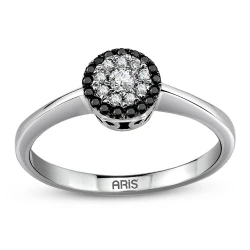 Schwarz-Weiß Diamant-Ring