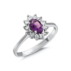 Goldring mit Amethyst