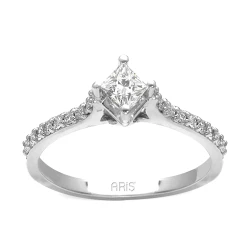 0,48 Karat Diamant Prinzessschliff Solitärring