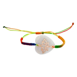 Herz-Muttermuschel Gold Lotusblumen Armband