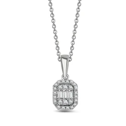 F-Farbe Diamant Baguette Kette