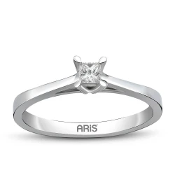 0,20 Karat Prinzess-Schliff Diamant-Solitärring