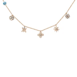 Diamant Gold Talisman Symbolkette