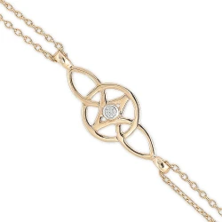 Keltisches Symbol – Diamant Gold Ewige Liebe (Serch Bythol) Armband