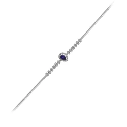 Diamant Tropfen Saphir Armband
