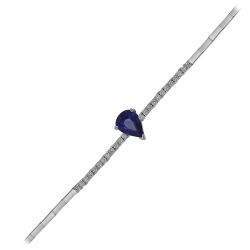 Diamant Tropfen Saphir Armband