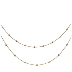 14 Karat Gold Dorissa Design Doppel-Kette