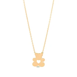 14 Karat Gold Teddybär Kette