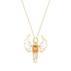 Liebesengel Citrin Gold Halskette (Jibril)