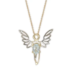 Kraftengel Blauer Topas Goldkette (Sandalphon)