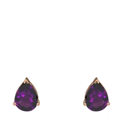 Tropfen Amethyst Gold Ohrring