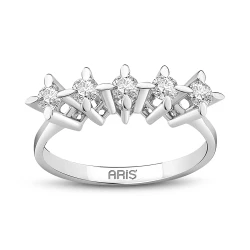 0,40 Karat Diamant-Fünfstein-Ehering