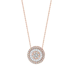 Runde Baguette-Diamantkette