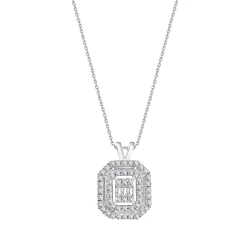 0,24 Karat Baguette-Diamantkette