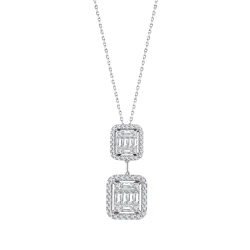 1,10 Karat Baguette-Diamantkette