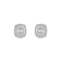 0,45 Karat Baguette-Diamant-Ohrringe