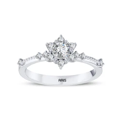 0,52 Karat Lotus-Diamantring