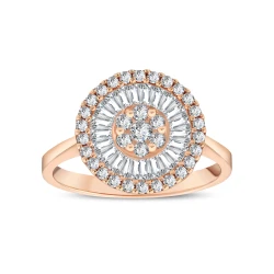 Runder Baguette-Diamantring