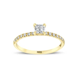 Prinzessschliff Solitär-Diamantring