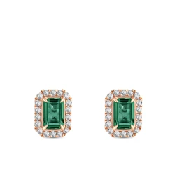 1,08 Karat Smaragd-Diamantohrringe