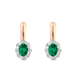 1,63 Karat Smaragd-Diamantohrringe