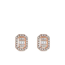 0,21 Karat Baguette-Diamantohrringe