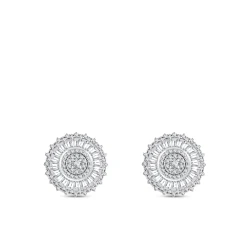 0,71 Karat Baguette-Diamantohrringe