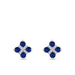 Saphir Glücks-Diamant-Ohrringe