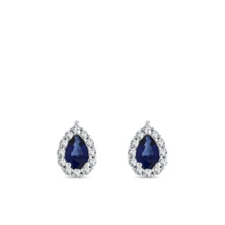 1,13 Karat Saphir-Diamantohrringe