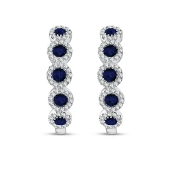 0,83 Karat Saphir-Diamant-Ohrringe