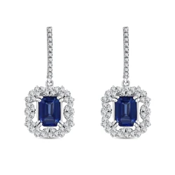 2,67 Karat Saphir-Diamantohrringe