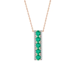 0,91 Karat Smaragd-Diamantkette