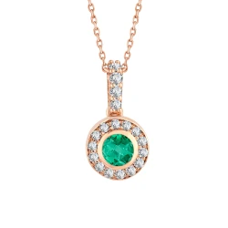 0,33 Karat Smaragd-Diamantkette