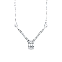 0,23 Karat Baguette-Diamantkette