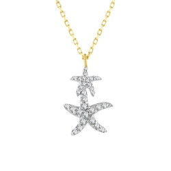 0,14 Karat Seestern-Diamantkette