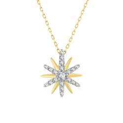 0,13 Karat Sonnen-Diamantkette