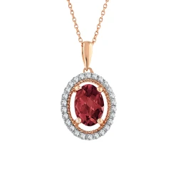 Rubin Diamant Oval-Kette
