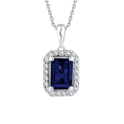 0,88 Karat Saphir-Diamantkette