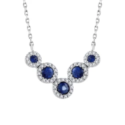 0,67 Karat Saphir-Diamantkette