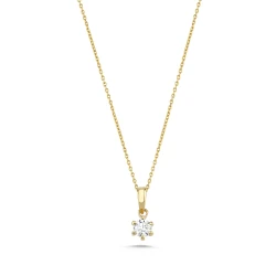 0,15 Karat Diamant-Solitärkette
