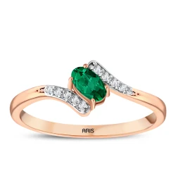 0,27 Karat Smaragd-Diamantring