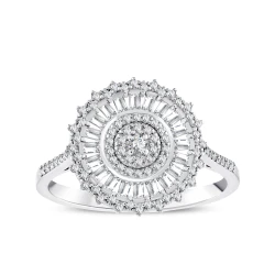 0,39 Karat Baguette-Diamantring