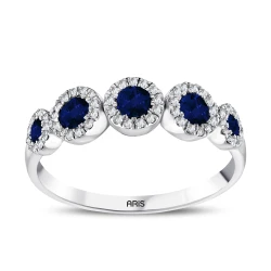 0,67 Karat Saphir-Diamantring