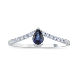 0,33 Karat Saphir-Diamantring