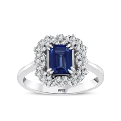 1,03 Karat Saphir-Diamantring